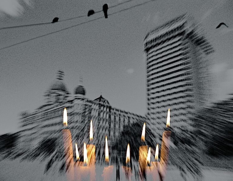 Tribute photograph symbolizing the 26/11 Mumbai terror attacks — a somber artistic composition honoring the lives lost and praying for peace, captured by Humayunn Peerzaada.