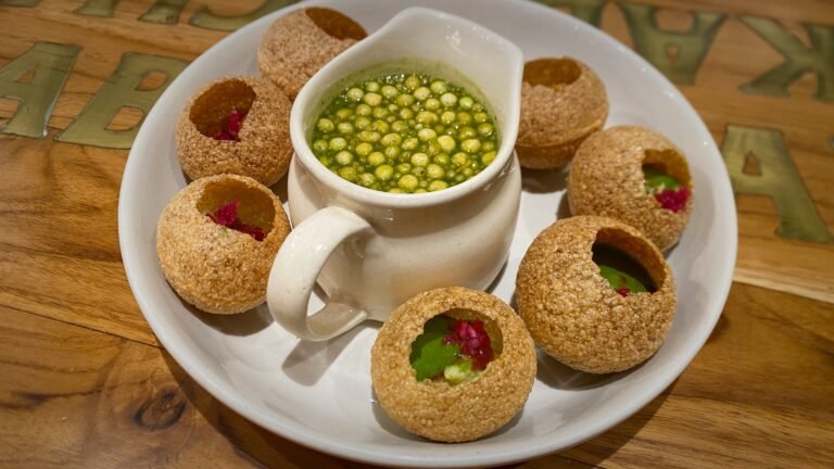 Gourmet pani puri served at Bombay Sweet Shop, Phoenix Palladium Mumbai